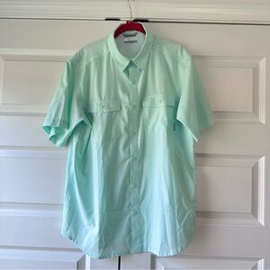 Columbia Short Sleeve Button-Up Shirt - Mint